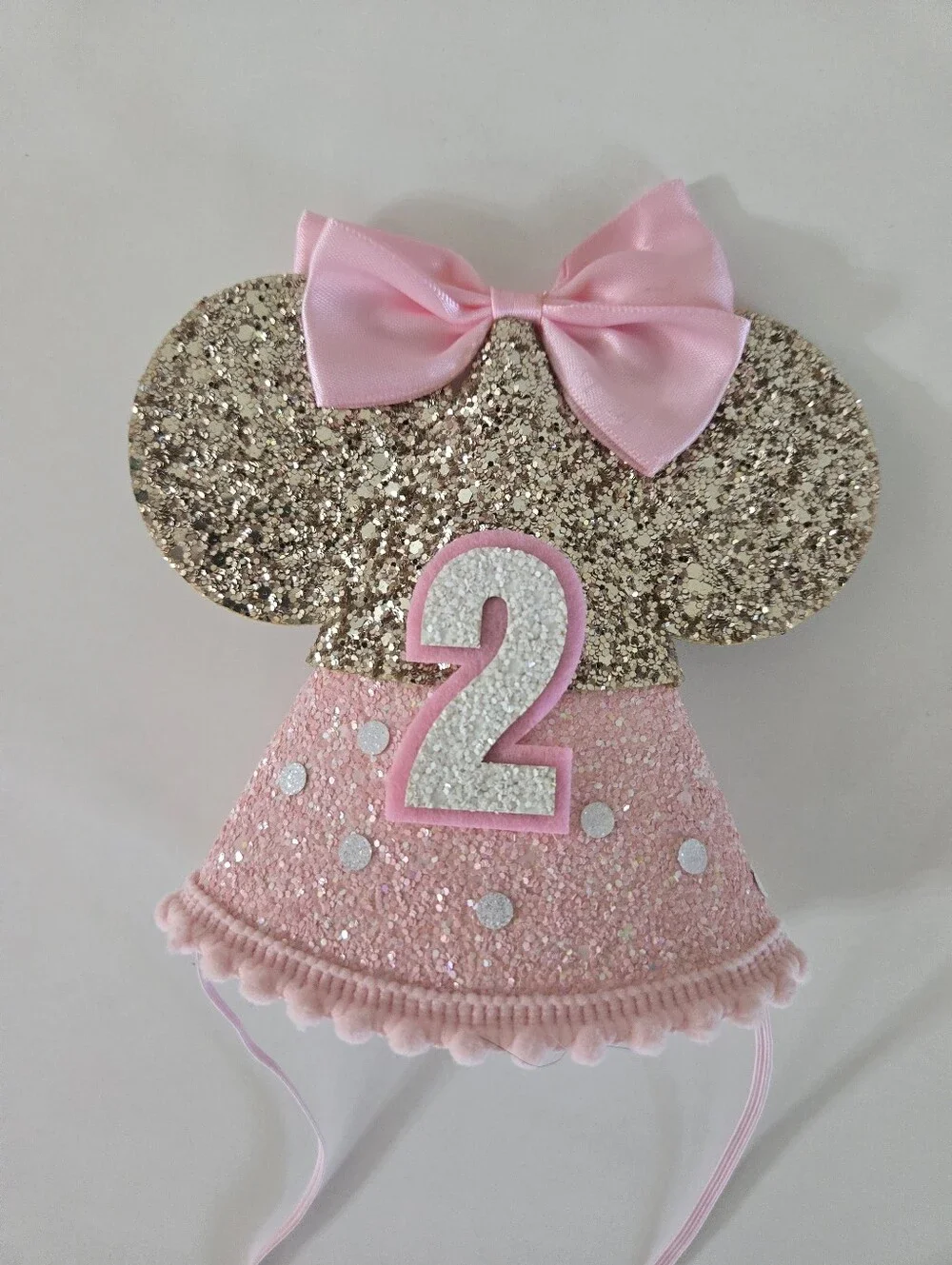 Minnie Mouse Ears, Pink, 2nd birthday, Birthday Crown Hat